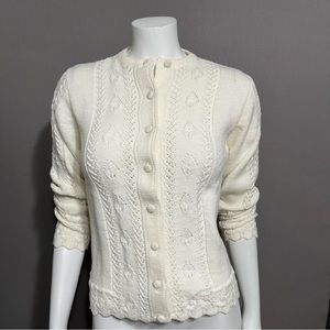 #15 Vintage It’s Pure Gold Cream Grandma Sweater